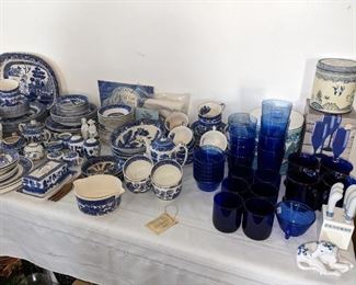 More Blue Willow and cobalt blue