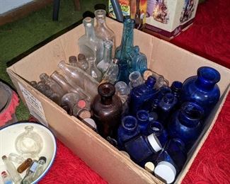 Mixed old bottles