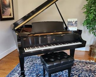 Steinway & Sons Piano signed by Bruce Hornsby                B 583759 with Accelerated Action Hexagrip Pinblock                  Diaphragmatic soundboard with stool 