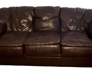 Brown Leather Sofa