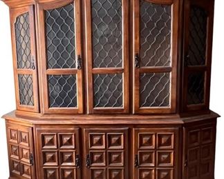 Mid Century Walnut China Hutch