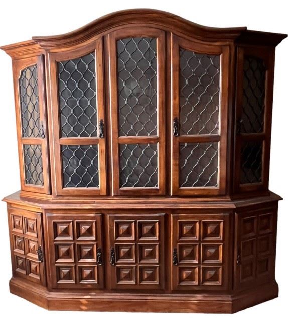 Mid Century Walnut China Hutch