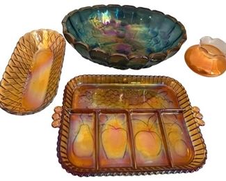 Vintage 1970s Iridescent Glass