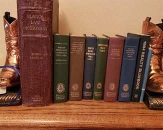 Bronzed cowboy bookends, Books