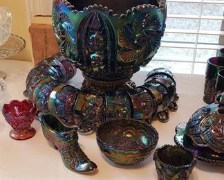 Imperial glass punch bowl set