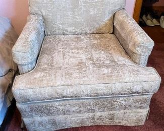 (2) matching upholstered armchairs (only 1 is photographed)....