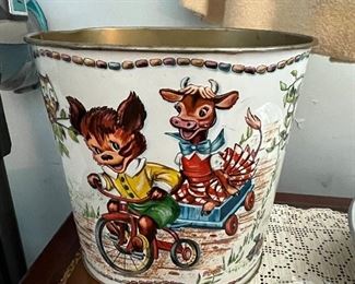 Vintage wastebasket.....