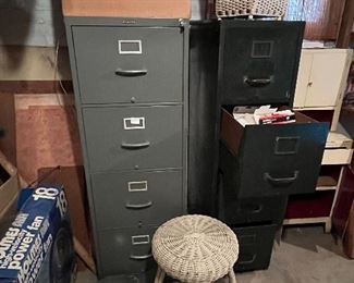 Metal file cabinets