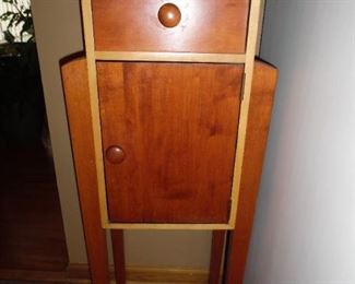 Ethan Allen Wheat Forest Cranberry Storkie Cabinet.  Rare and Unique cabinet in design and function