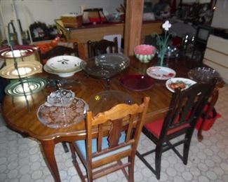Table and chairs are also for sale, we just happen to be using the table as a display item