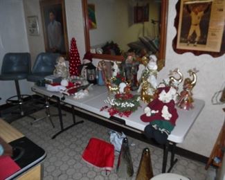 More vintage Christmas items.  Display table is also for sale
