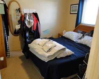 We have lots of very clean bedroom furniture, and lots of pillows, sheets, and blankets