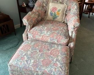 Club Chair with Matching Ottoman 