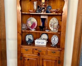 Vintage Sold Wood Link Taylor Corner Cabinet