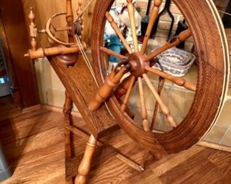 Antique Flax Spinning Wheel