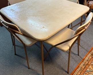 Mid Century Card Table & Chairs