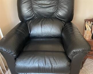 Leather chair recliner