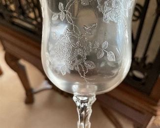 Etched crystal stems