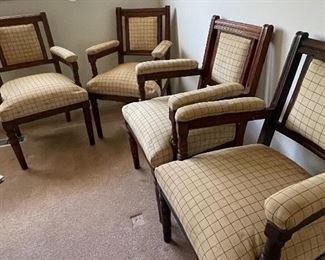 Set of 6 antique arm chairs