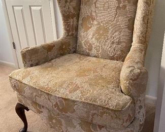 1 of 2 wing back chairs