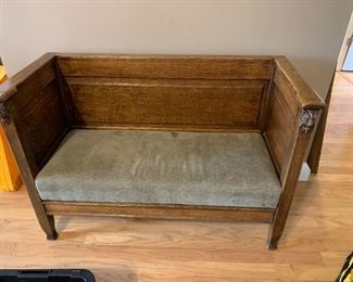 #15	Wood Bench w/front Carving   48x22x33	 $200.00 
