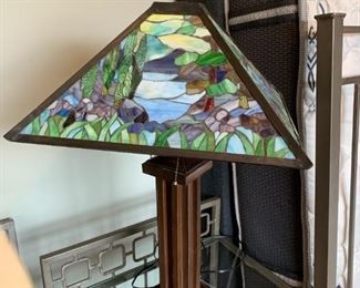 #40	Tiffany Style Lamp w/Bronze Base - 30" Tall	 $175.00 
