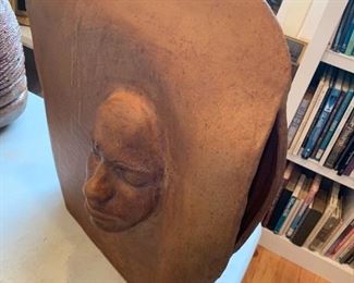 #46	Terra Cotta Sculpture signed Holland w/face - 19Tx15Wx10D	 $75.00 
