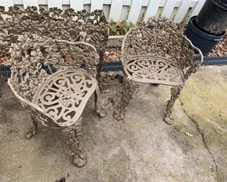 #82	Set of 2 Cast Iron Chairs	 $75.00 
