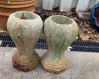 #87	Set of 2 Concrete Vases - 11" Tall	 $20.00 
