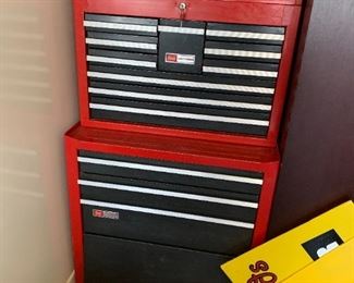 #97	Craftsman Red Rolling Tower w/Key - w/13 Drawers - 27x 12-1717x52	 $120.00 
