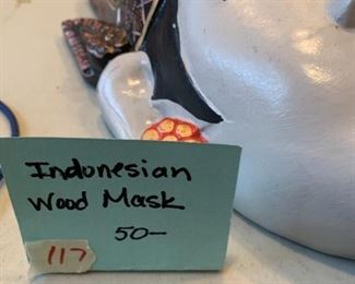#117	Indonesian Wood Mask	 $50.00 
