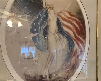 #131	Americana Woman w/Doves Signed	 $75.00 
