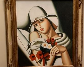 #136	Canvas Print of Lady in White  - 28x31	 $60.00 
