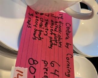 #140	64 pc. Centura by Corning - Set of China	 $80.00 
