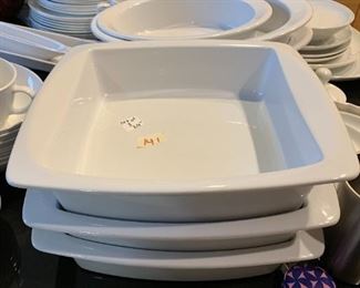 #141	3 pc. Square White Casserole Dishes	 $24.00 
