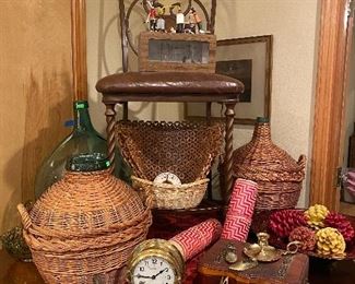 Vintage Demi-John's, Vintage Diarama, Vintage Ship's Clock