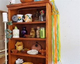 The Bookcase is also for sale along with all the Home Decor and serving pieces