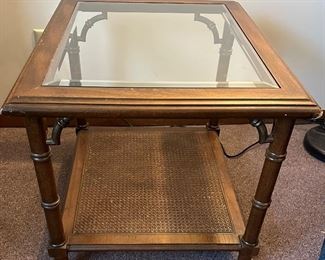 Glass Top End Table