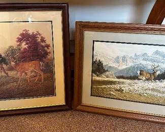 Deer Wall Prints Pictures; Winter Keeping Limited Edition Print-Signed by Janet Roney 86/100