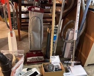 Neato Robotics Cordless Vac; B&D Cordless Hand Pivot Hand Vac; Shetland Vintage Floor Scrubber; Elektra Pure Upright Vac EP1000; Electrolux Ambassador Canister Vac; Electrolux Older canister Vac 1205