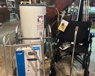 Transport Wheelchair; Walkers; Tall Crutches; Grabbers; Footed Cane; (shower seat no longer available)