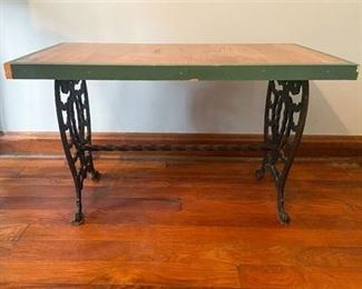 Cast Iron End Table 