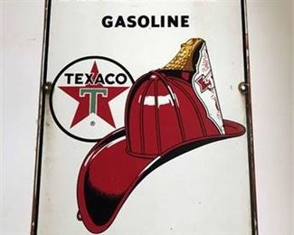 Porcelain Texaco Advertising Display Sign