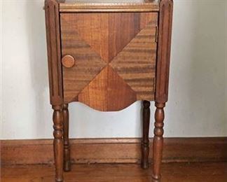Vintage Marquetry Humidor Cabinet