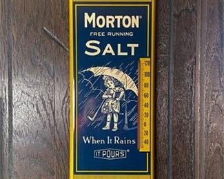 Vintage Morton Salt Advertising Wall Thermometer 