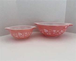 Vintage Pink Gooseberry Nesting Bowls 