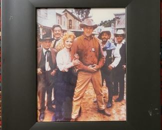 Gunsmoke cast framed reprint 13 x 15