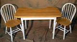 Wooden Kitchen Table and Two Matching Chairs
