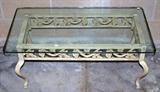 Glass Top Metal End table