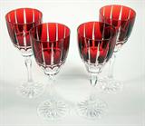 Hand Made Red Crystal Goblets